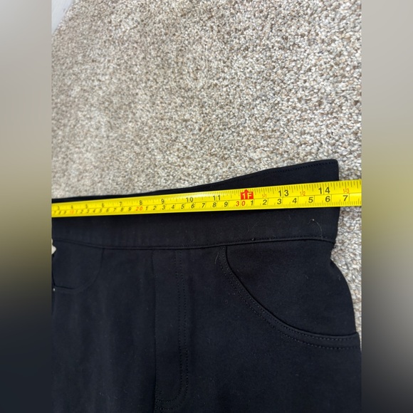 Spanx The Perfect Pant Ankle Back Pocket Size M Black Ponte Travel Skinny - Picture 6 of 11